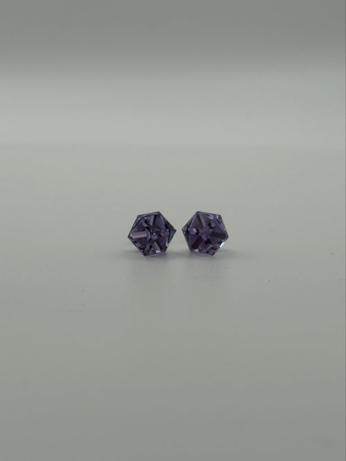 Crystal Cube Stud Earrings