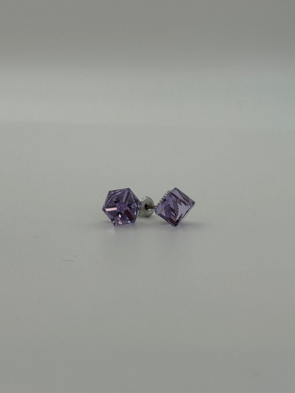 Crystal Cube Stud Earrings