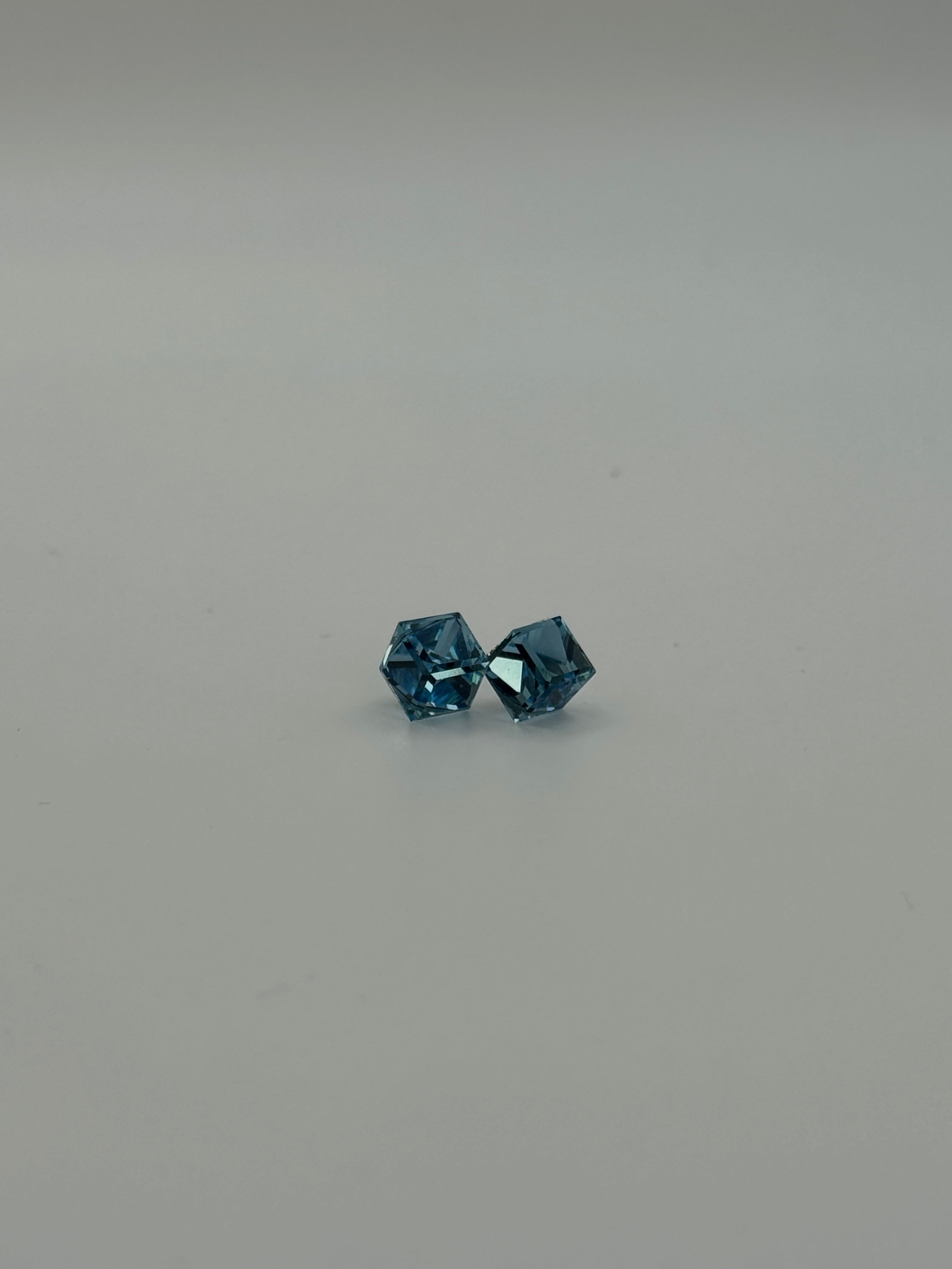 Crystal Cube Stud Earrings