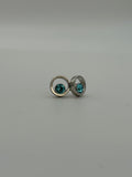 Open Circle Crystal Stud Earrings