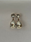 Crystal Teardrop Statement Drop Earrings