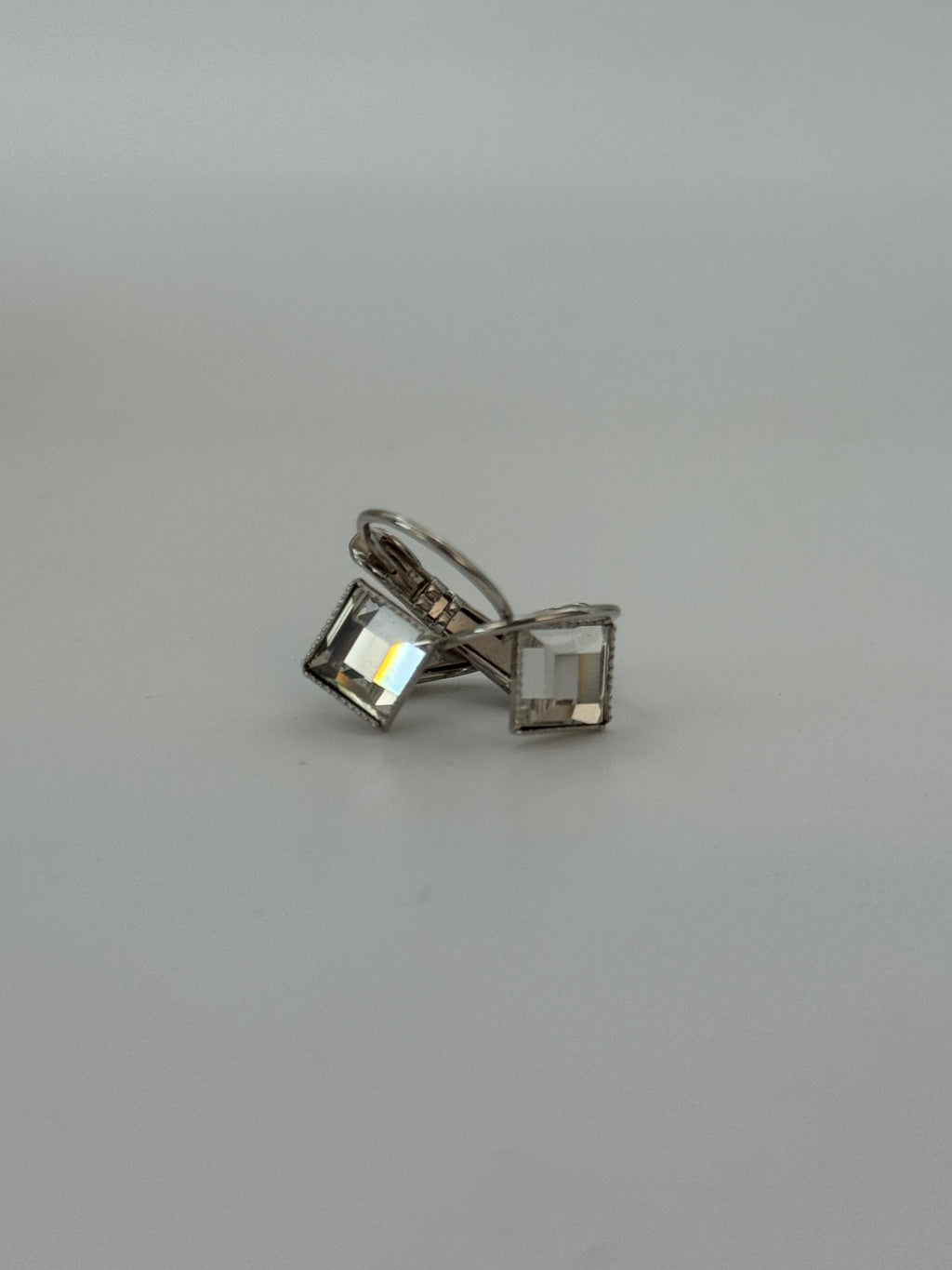 Square Crystal Drop Earrings