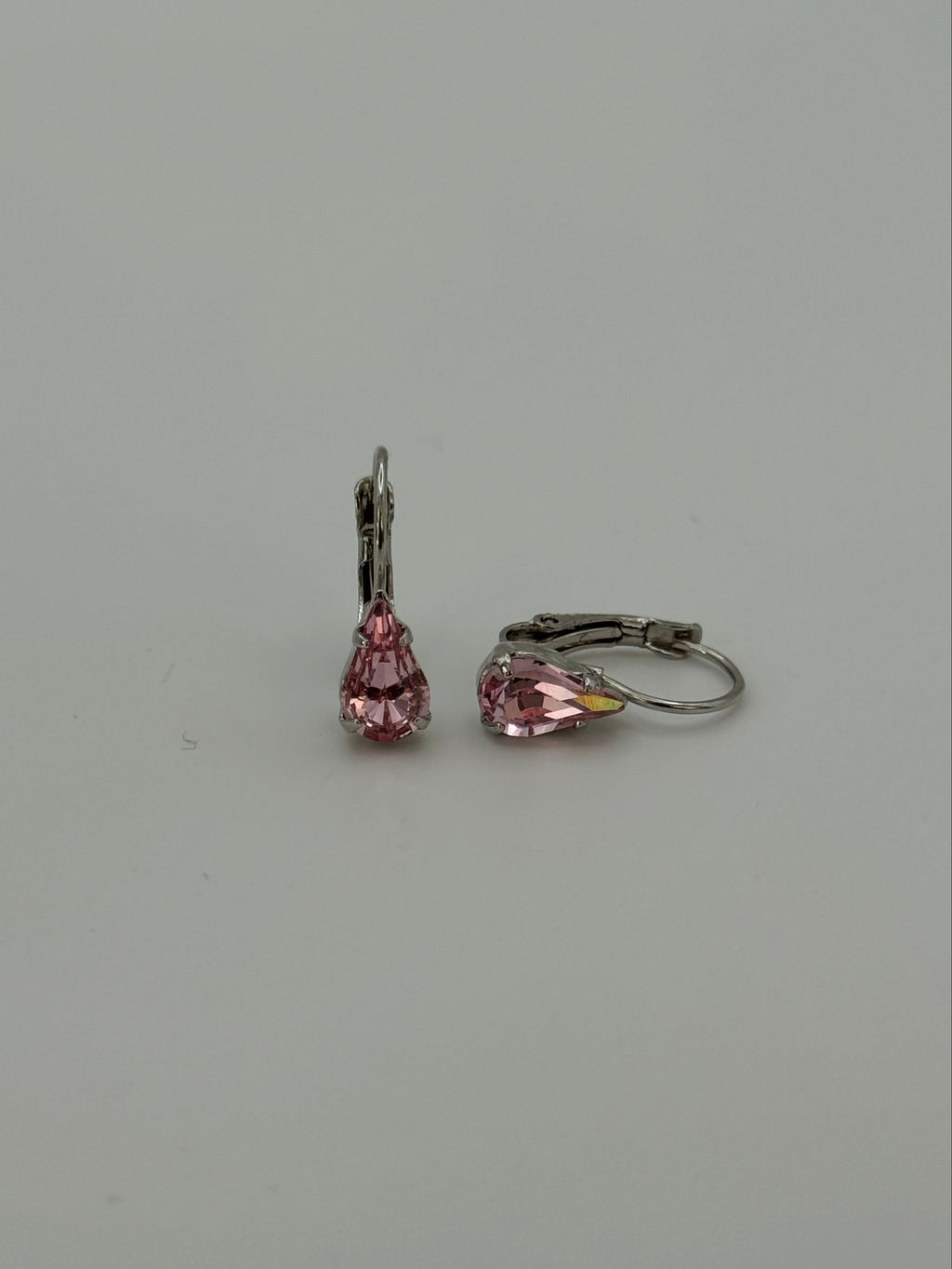 Clear Crystal Teardrop Earrings