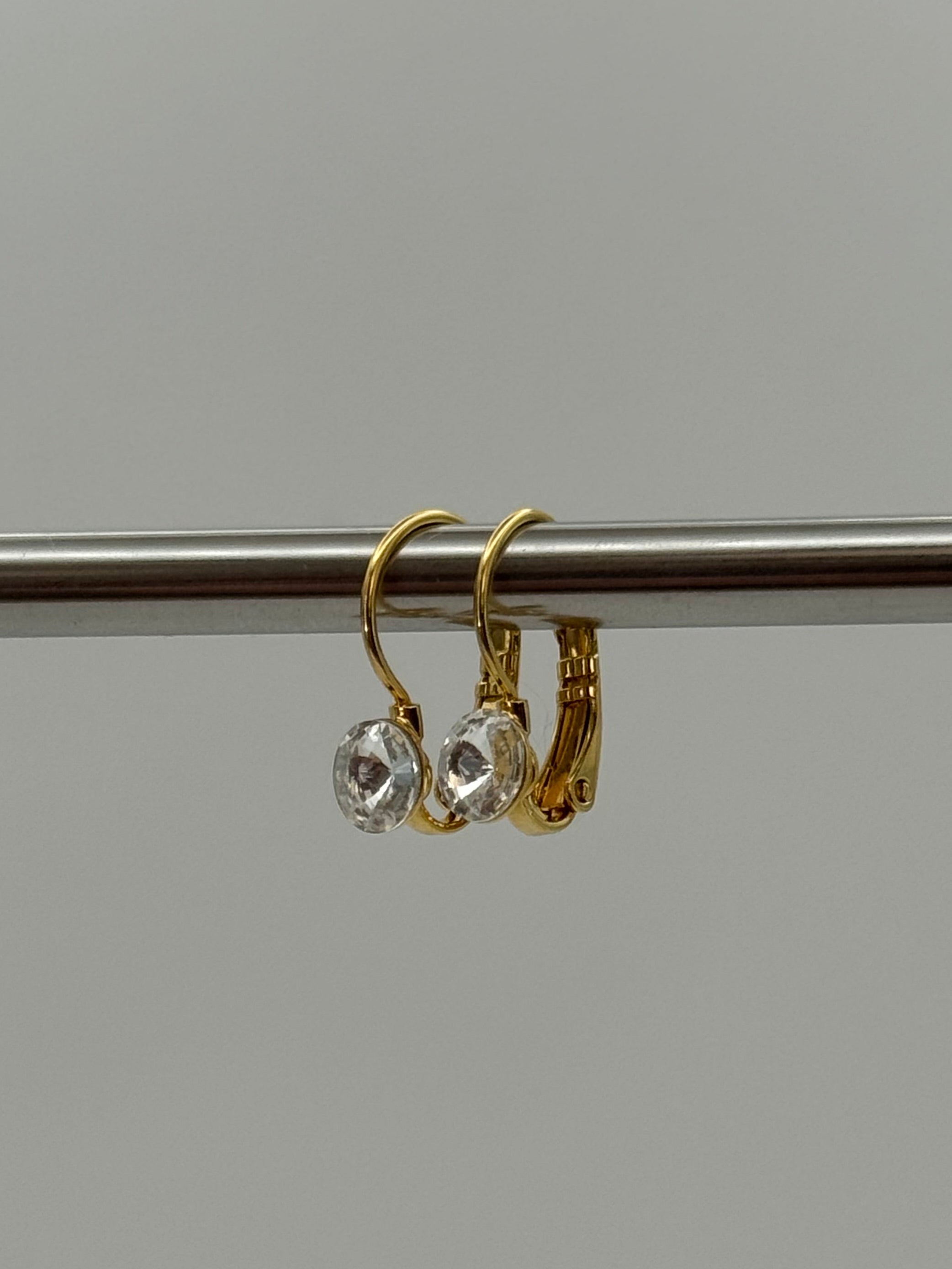 Round Stone Drop Earrings & Infinity Pendant Necklace Set