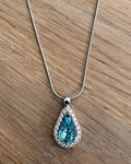 Aqua Teardrop Necklace