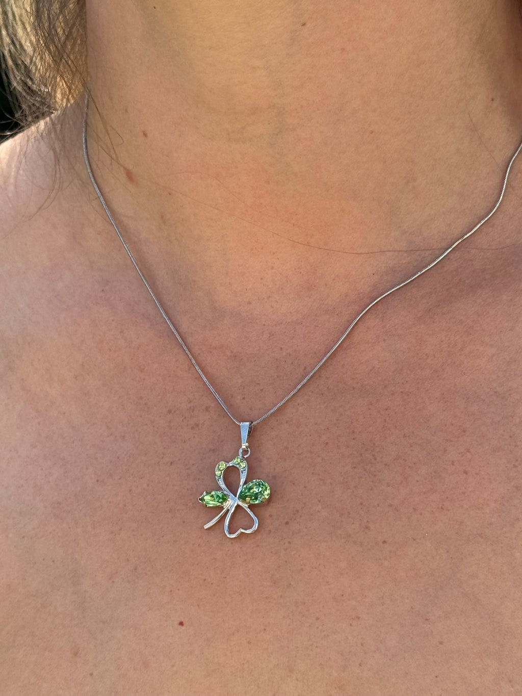Peridot Four-Leaf Clover Pendant
