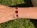 Ruby Red Crystal Tennis Bracelet