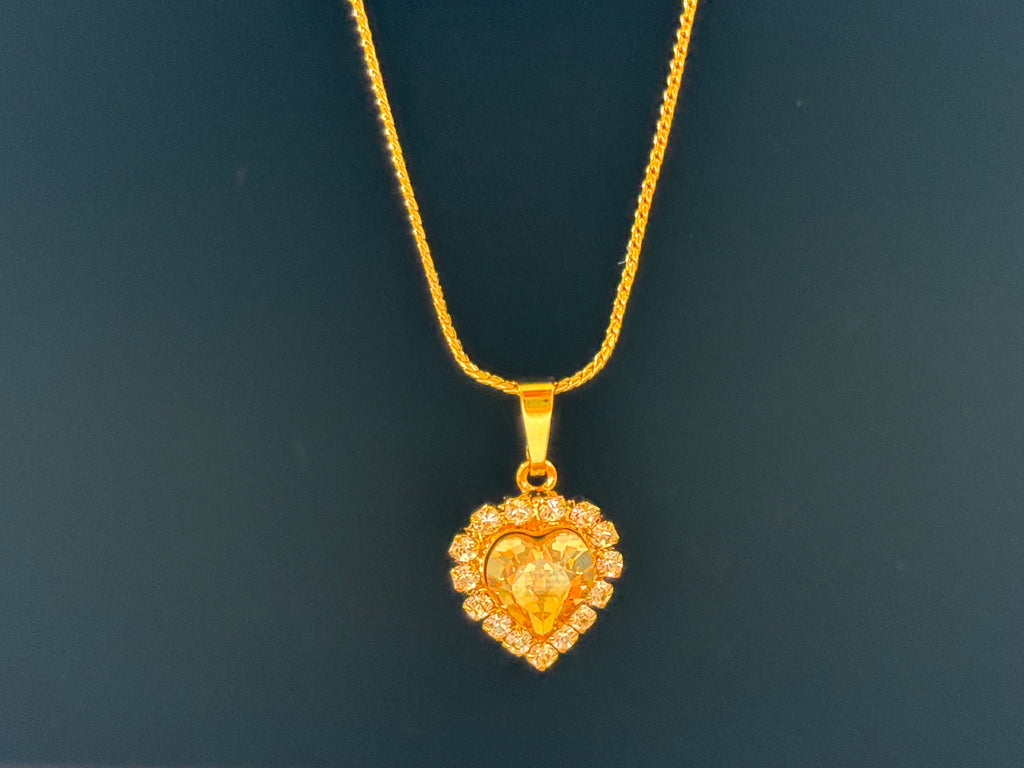 Heart Drop Earrings & Heart Pendant Necklace Set