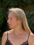 Pastel Heart Drop Earrings & Heart Pendant Necklace Set