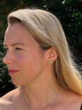 Peridot Crystal Stud Earrings