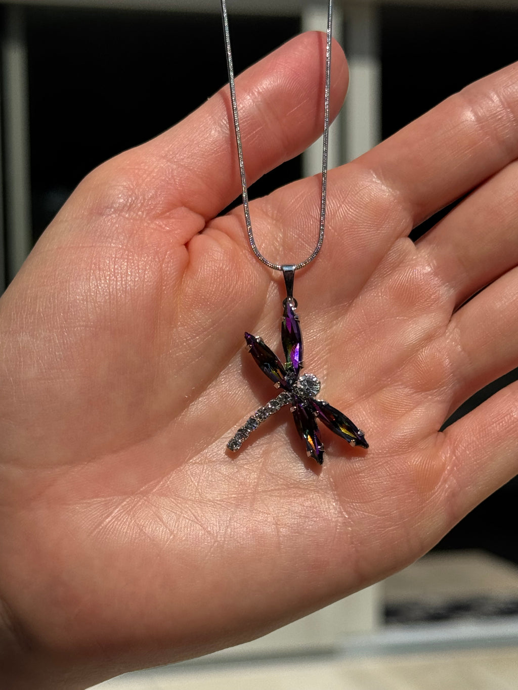 Mystic Dragonfly Pendant Necklace