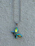 Aurora Blue Butterfly Pendant