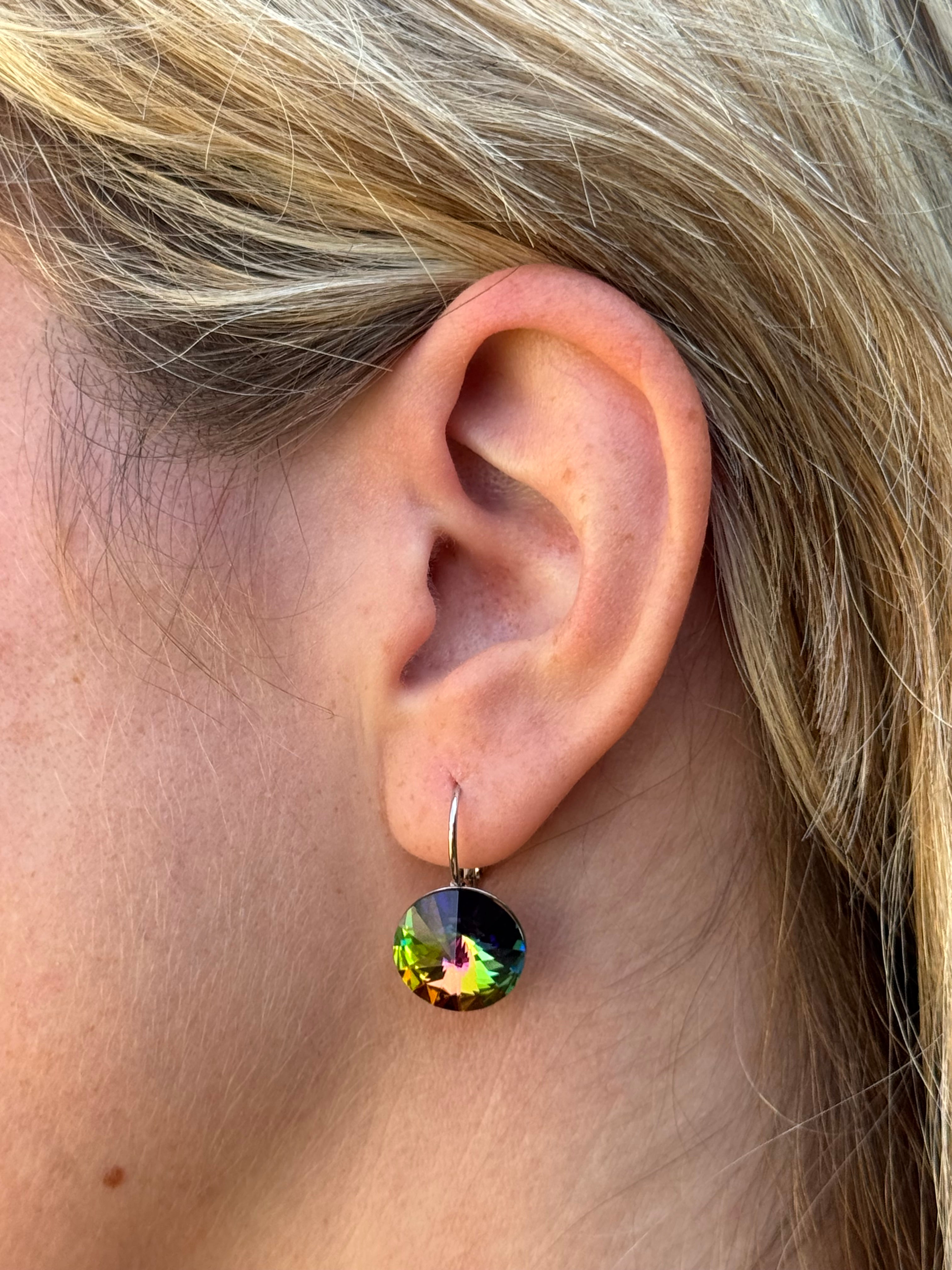 Large Crystal Drop Earrings