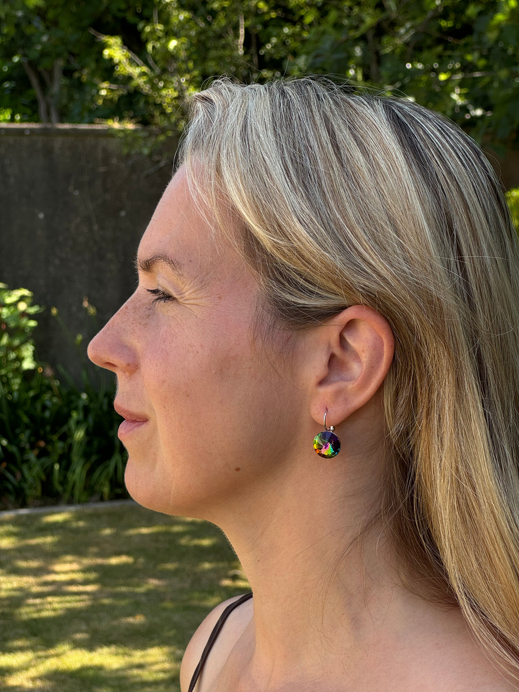 Large Crystal Drop Earrings