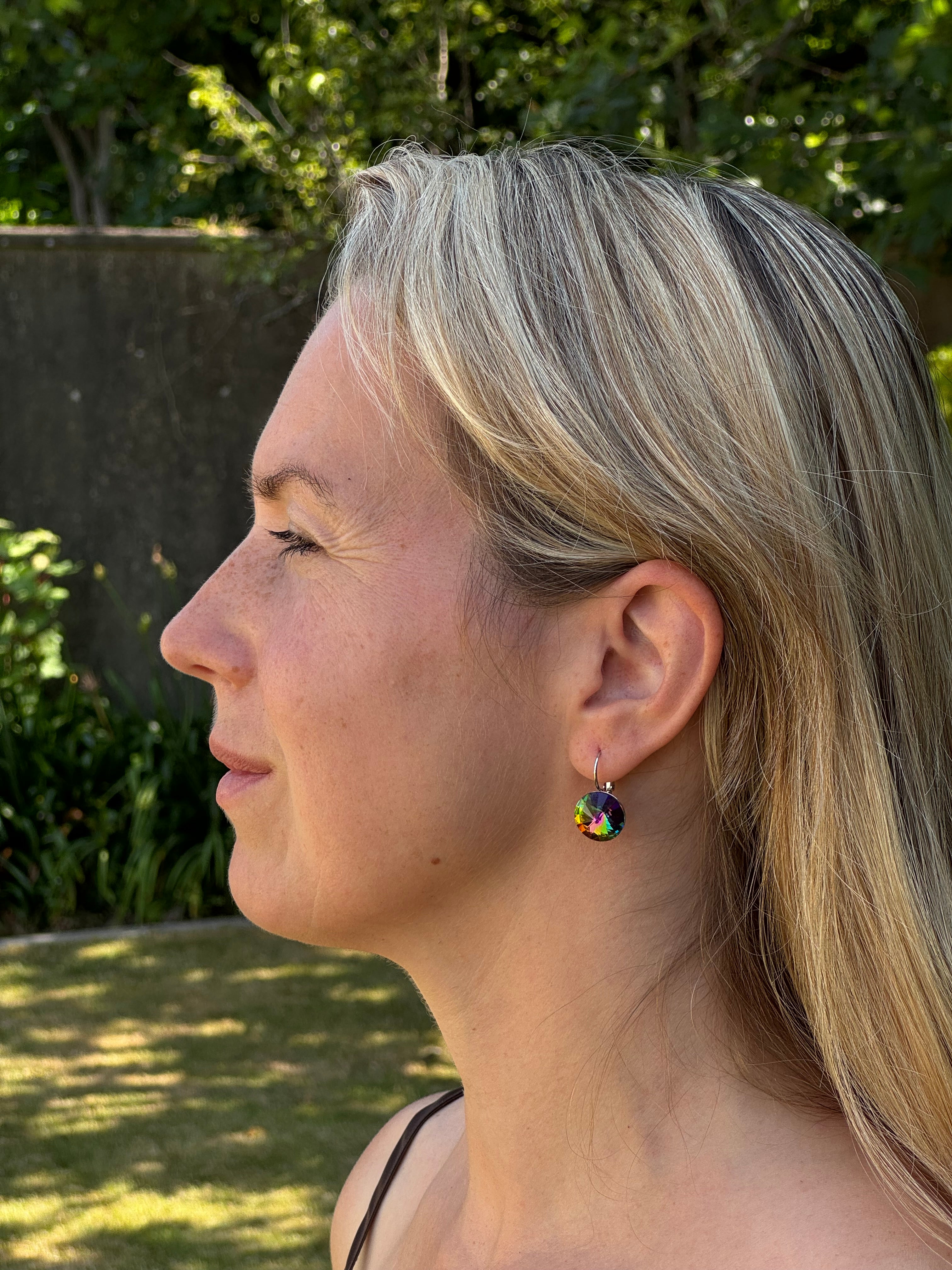 Large Crystal Drop Earrings