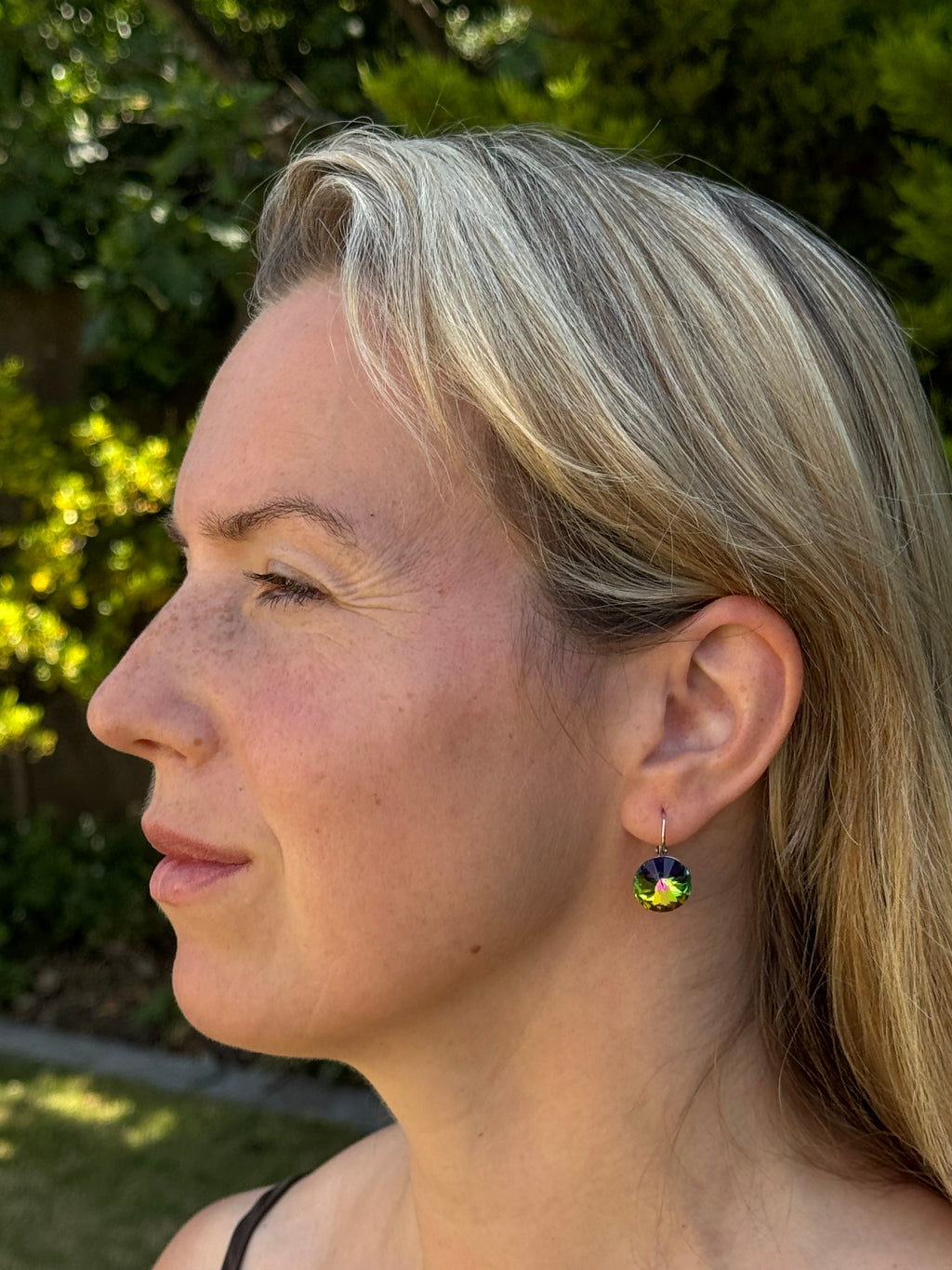 Large Crystal Drop Earrings