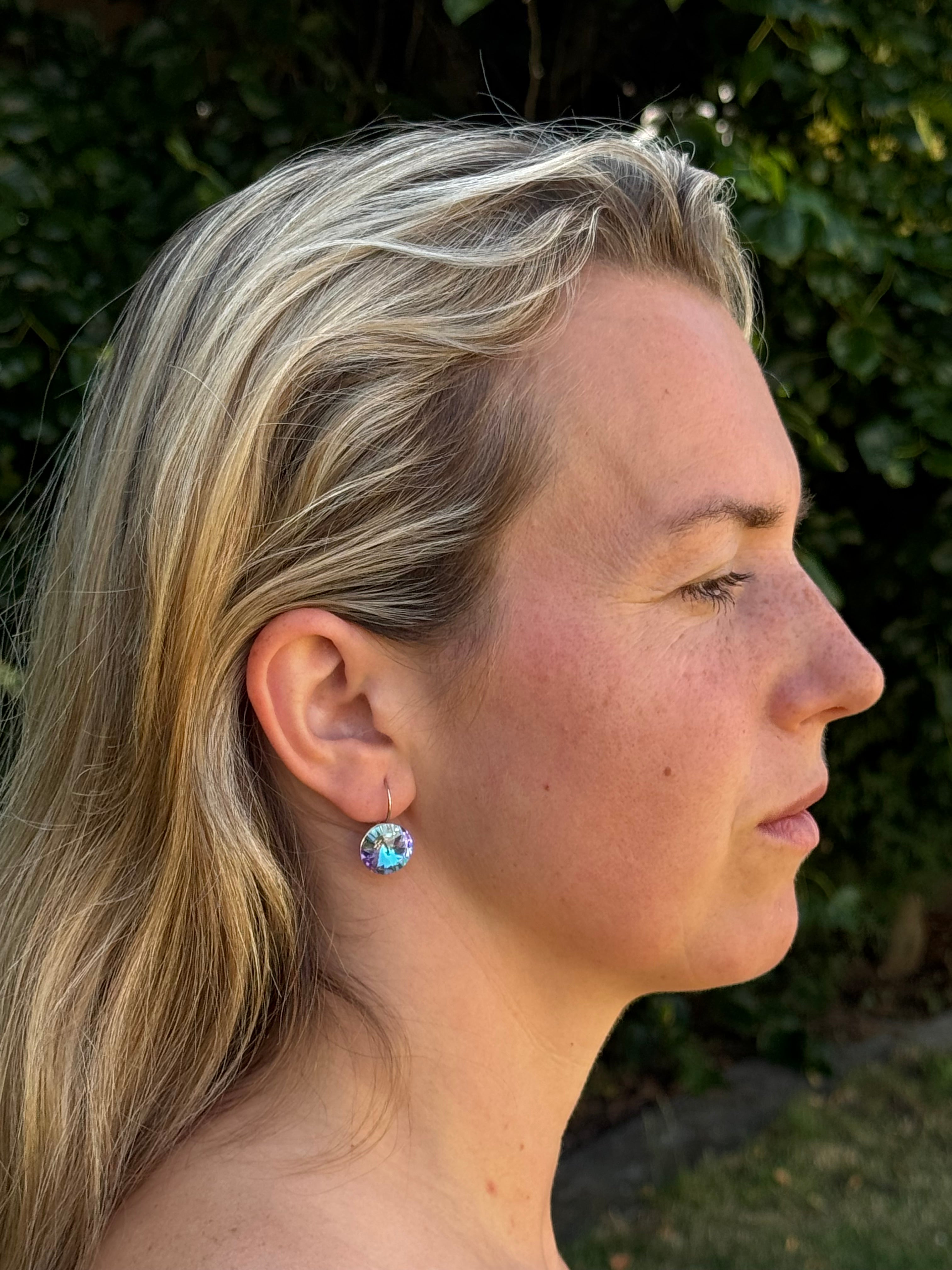 Large Crystal Drop Earrings