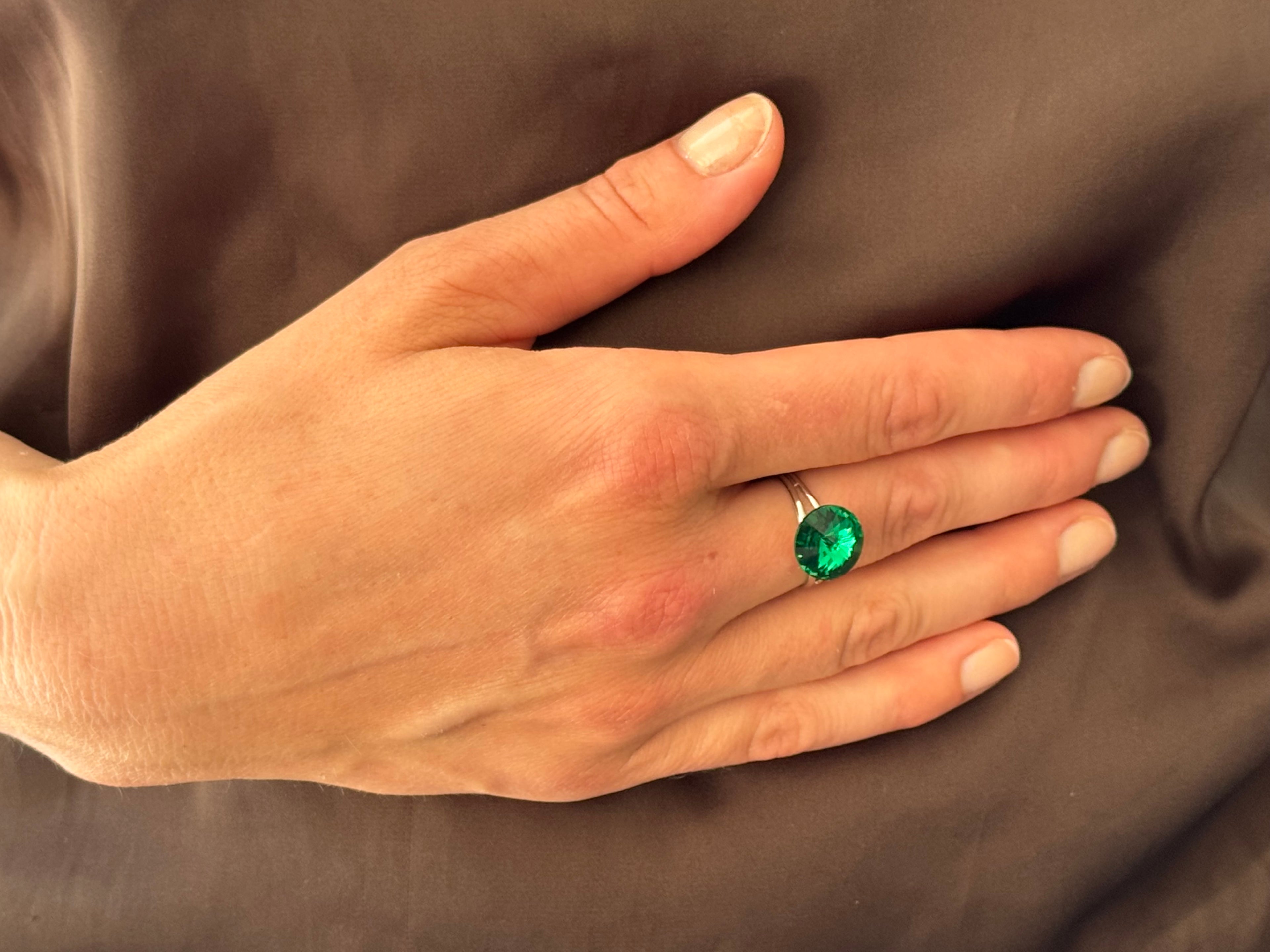 Crystal Solitaire Ring