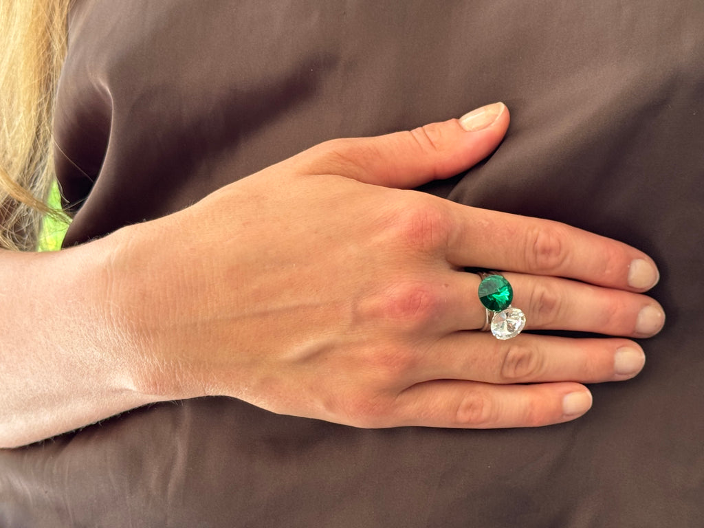 Crystal Solitaire Ring